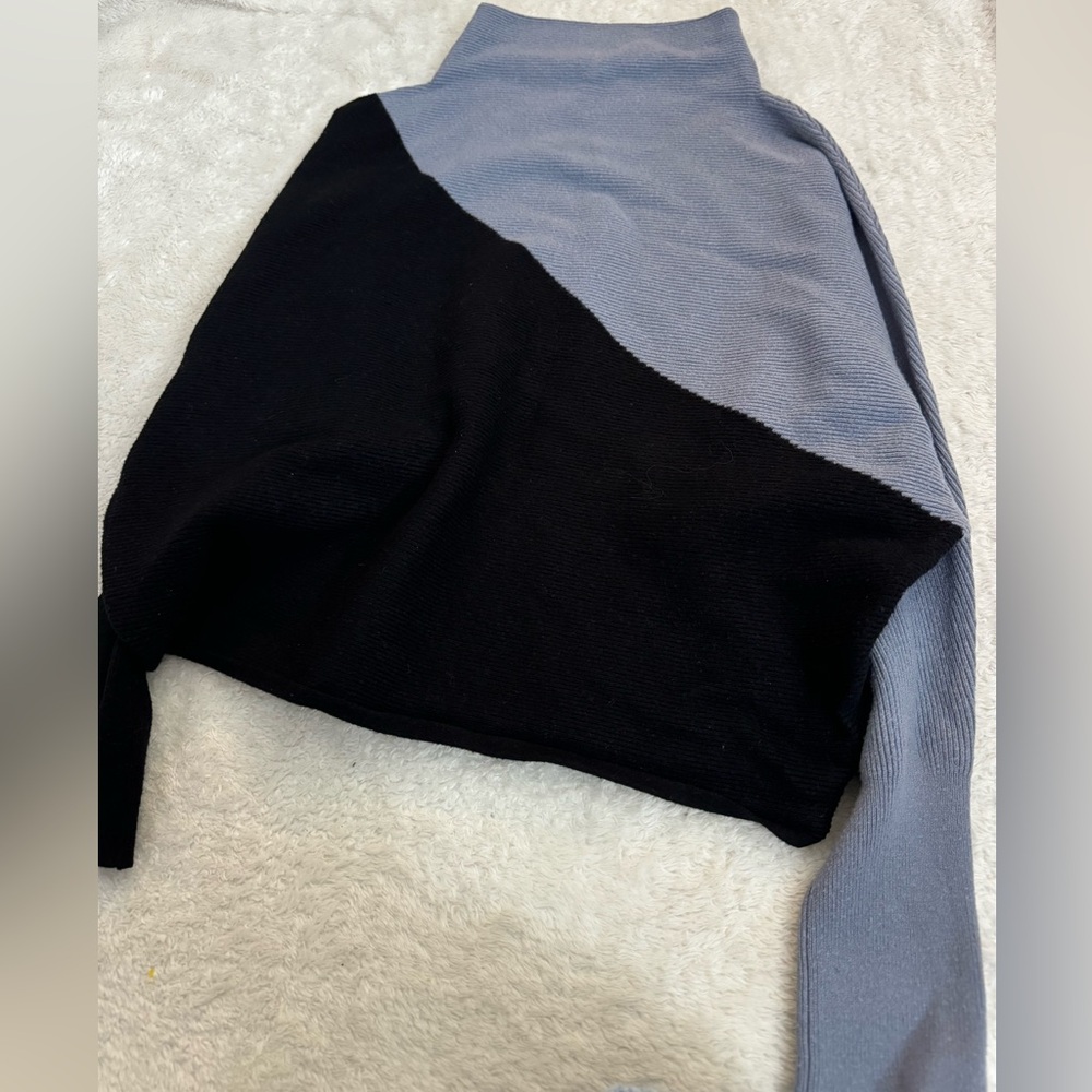 Multi colored turtleneck sweater